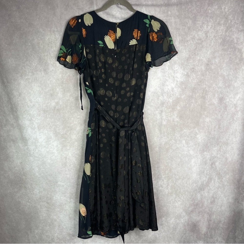 Moulinette Soeurs x Anthropologie Ciao Bella Faux Wrap Dress Mixed Media Dress 2 - Picture 5 of 8